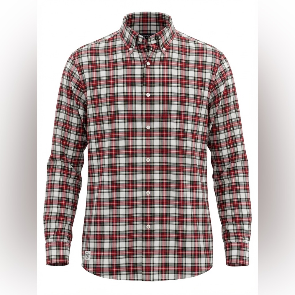 Daniel Cremieux Button down Red Black Plaid Business Work Trad Ivy Prep Size L